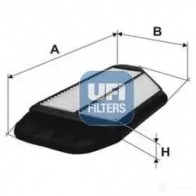 Воздушный фильтр UFI 1215240625 8003453139848 X2I AB 30.701.00