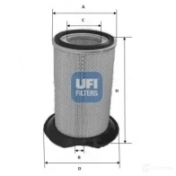 Воздушный фильтр UFI 27.614.00 1337355 E TN4J 8003453103221