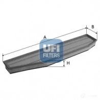 Воздушный фильтр UFI Bmw Z4 (E85) 1 Кабриолет 2.5 si 218 л.с. 2005 – 2009 JF KQ1 8003453138407 30.455.00