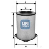 Воздушный фильтр UFI 27.285.00 SIVX 1 8003453100558 Mitsubishi Pajero 2 (V3, V2, V4) Внедорожник 2.5 TD 4WD (V24C. V24W) 99 л.с. 1990 – 1999