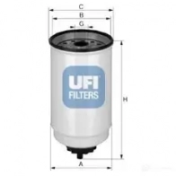 Топливный фильтр UFI 8003453060555 1336490 24.371.00 7L 1ERP