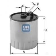 Топливный фильтр UFI 1336538 ICG7O RM 8003453061156 24.429.00