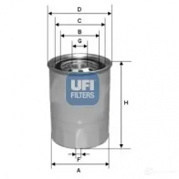 Топливный фильтр UFI 8003453061590 1336532 24.423.00 Z UAQ21