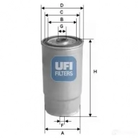 Топливный фильтр UFI U UKDTX5 24.379.01 1336498 8003453061606
