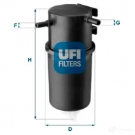 Топливный фильтр UFI U 9KVQH 24.145.00 1336430 8003453062573