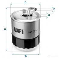 Топливный фильтр UFI 1336404 VT 4W5 24.107.00 8003453062061