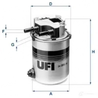 Топливный фильтр UFI FC54 K 24.095.04 1436794721
