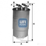 Топливный фильтр UFI 24.ONE.02 8003453061552 ZR3 LY 1336584