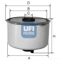 Топливный фильтр UFI 1336557 UL W8GKU 8003453061798 24.454.00