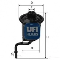 Топливный фильтр UFI 31.914.00 MPYZS BP 1338660 8003453155923