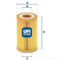 Масляный фильтр UFI 8003453067202 Y852 X 25.022.00 1336607