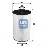 Масляный фильтр UFI TFE1QR P 25.147.00 8003453068117 1336694