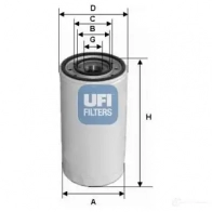 Масляный фильтр UFI 8003453043589 I S0DKP Renault Laguna (K56) 1 Универсал 2.2 dT (K569) 113 л.с. 1996 – 2001 23.313.00