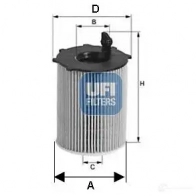 Масляный фильтр UFI F HGWU 8003453068063 1336689 25.142.00 - Изображение 5