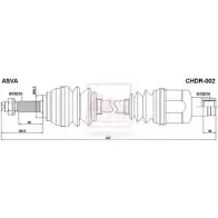 Приводной вал ASVA CHDR-002 LN6C 1Y Chery Tiggo (T11) 1 Кроссовер 2.0 125 л.с. 2005 – 2008