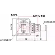 Шрус граната ASVA A 4NXL3 DWIU-556 1269711687