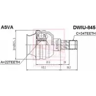 Шрус граната ASVA DWIU-845 1269711691 KN 8KDKX