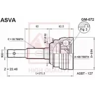 Шрус граната ASVA PW1 ZE2 GM-072 1269712615