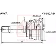 Шрус граната ASVA Hyundai Matrix (FC) 1 Минивэн 1.5 CRDi 102 л.с. 2004 – 2010 QBCJ 1L HY-002A44