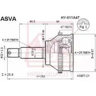 Шрус граната ASVA HY-011A47 1269714545 C6C9H 9K