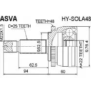 Шрус граната ASVA HY-SOLA48 AE LUYBH 1269714715