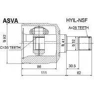 Шрус граната ASVA HYIL-NSF 1269714833 G Z1IVYL