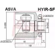 Шрус граната ASVA D 0TWKM HYIR-SF Hyundai Santa Fe