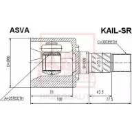 Шрус граната ASVA IHS7 F6H Kia Sorento KAIL-SR