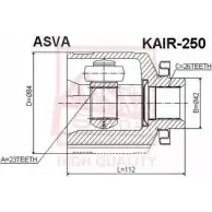 Шрус граната ASVA KAIR-250 1269715631 FW 7VVE