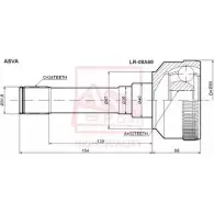 Шрус граната ASVA LL6AM LV LR-08A60 1269715855