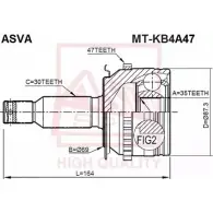 Шрус граната ASVA 4 21SQ Mitsubishi L200 4 (KB4T) Пикап 2.4 4WD (KB5T) 132 л.с. 2011 – 2015 MT-KB4A47