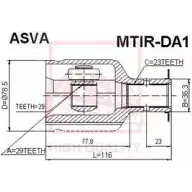 Шрус граната ASVA AG FML4 MTIR-DA1 Mitsubishi Carisma 1 (DA) Седан 1.6 (DA1A) 95 л.с. 1998 – 2006