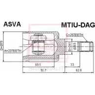 Шрус граната ASVA MI 5G9US MTIU-DAG Mitsubishi Carisma 1 (DA) Седан 1.6 (DA1A) 95 л.с. 1998 – 2006
