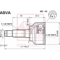 Шрус граната ASVA MZ-02 1269718071 M CCSEZX