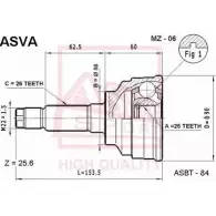 Шрус граната ASVA 1269718265 4CH 77Z MZ-06