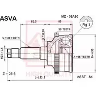 Шрус граната ASVA FFADG 7Y MZ-06A90 1269718311
