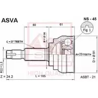 Шрус граната ASVA 1269721047 ZM BCK NS-45