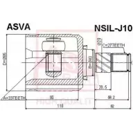 Шрус граната ASVA YYL MXD NSIL-J10 Nissan Qashqai (J10) 1 2006 – 2013