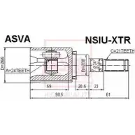 Шрус граната ASVA Nissan X-Trail (T32) 3 Кроссовер 2.5 ALL MODE 4x4 i (NT32) 169 л.с. 2014 – наст. время NSIU-XTR 2D 2GM