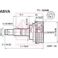 Шрус граната ASVA TY-32A48 KG7P 5V Toyota Camry (XV20) 2 1996 – 2002