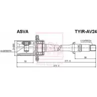 Шрус граната ASVA ZK VLQ7 Toyota Avensis (T250) 2 2003 – 2009 TYIR-AV24