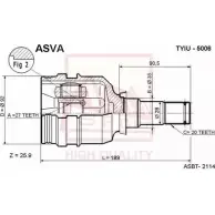 Шрус граната ASVA Toyota Camry (XV20) 2 1996 – 2002 TYIU-5006 QH4Y 4