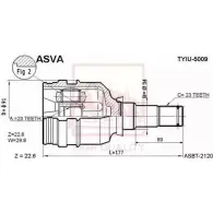 Шрус граната ASVA Toyota Corolla (E110) 8 Седан 1.6 16V (ZZE112) 110 л.с. 1999 – 2001 TYIU-5009 U O03C