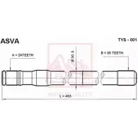 Приводной вал ASVA 9YR CD9V 1269727493 TYS-01