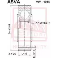 Шрус граната ASVA MW8TX O VW-1014 1269728165