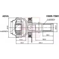 Шрус граната ASVA Volkswagen Transporter (T5) 5 Автобус 49 7VP VWIR-T5M1