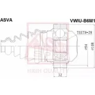 Шрус граната ASVA B FJ1XXB Audi A1 (8X1, K) 1 Хэтчбек 1.4 Tfsi 140 л.с. 2012 – 2015 VWIU-B6M1