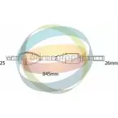 Приводной вал ODM-MULTIPARTS I6 XYV 95YOUU6 1270048501 18-162840