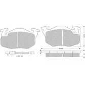 Тормозные колодки, дисковые, комплект PROCODIS FRANCE 1270195358 VDA80 GY 3QS PF10342