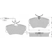 Тормозные колодки, дисковые, комплект PROCODIS FRANCE ST SDDG 1270195848 PF1044 AH7EUV